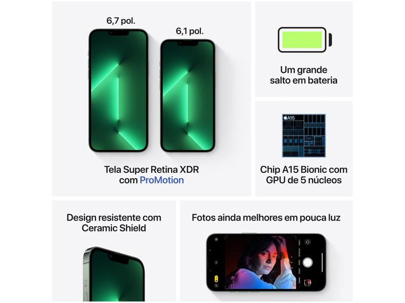 Apple iPhone 13 Pro 512GB Verde-alpino 6,1” - iPhone 13 Pro